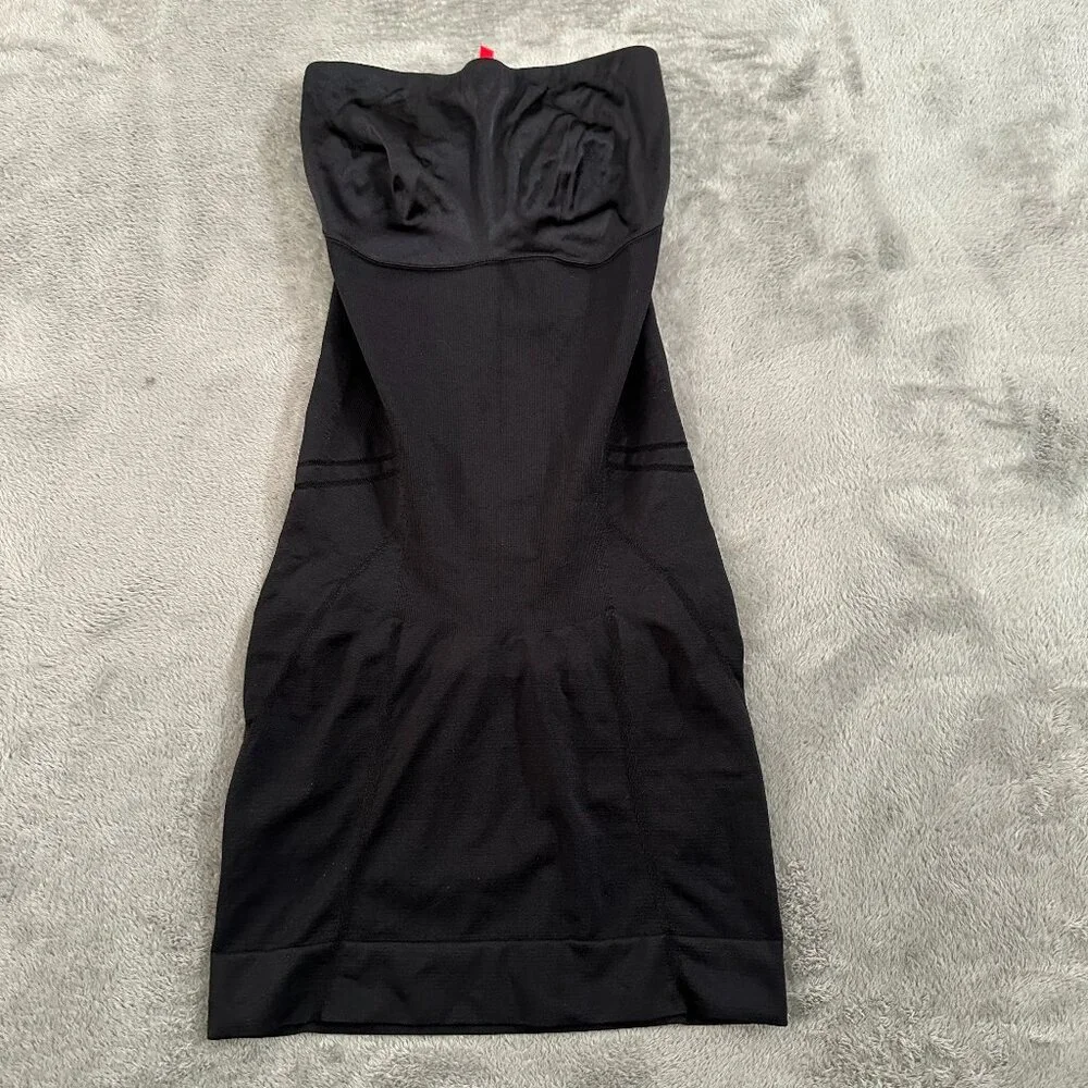 Spanx Slimmer and Shine Strapless Slip Women's MEDIUM Black Shapewear